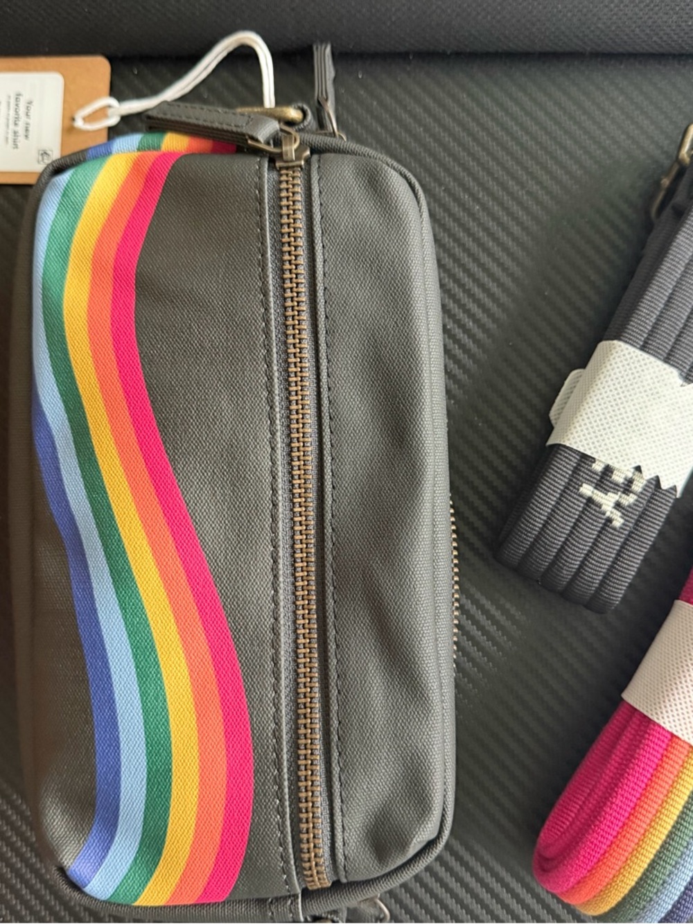 Black Rainbow Fanny Pack (Waves) Never used